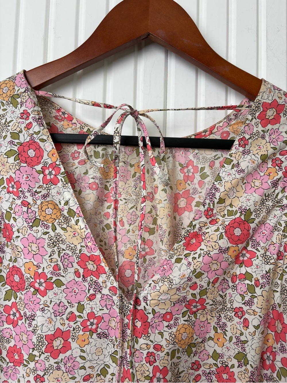 H&M Womens Floral Puff Sleeve Maxi Dress XS Cottagecore Bohemian Peasant Modest - Picture 5 of 16